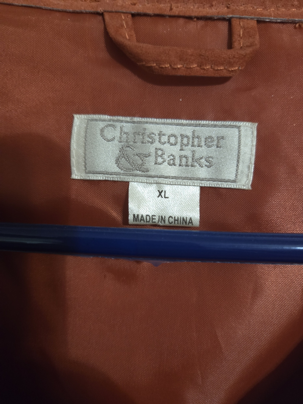 Christopher & Banks Rust Suede Button-Front Jacket - Picture 2 of 3